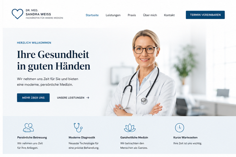 Beispiel-Homepage Arztpraxis