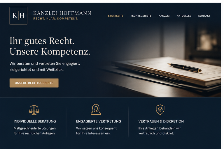 Beispiel-Homepage Kanzlei