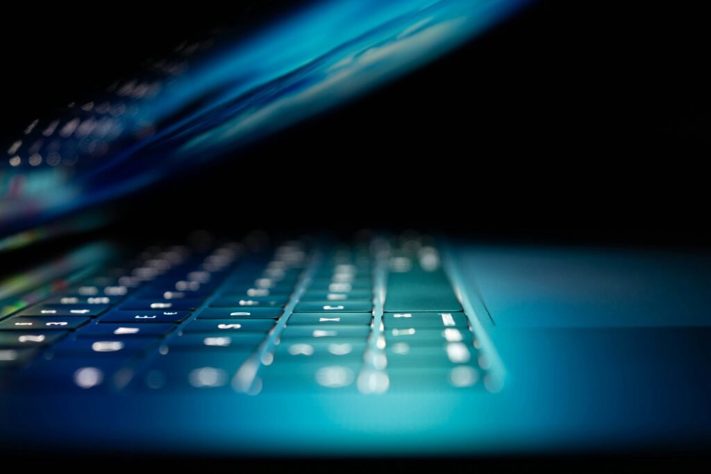 laptop keyboard dark